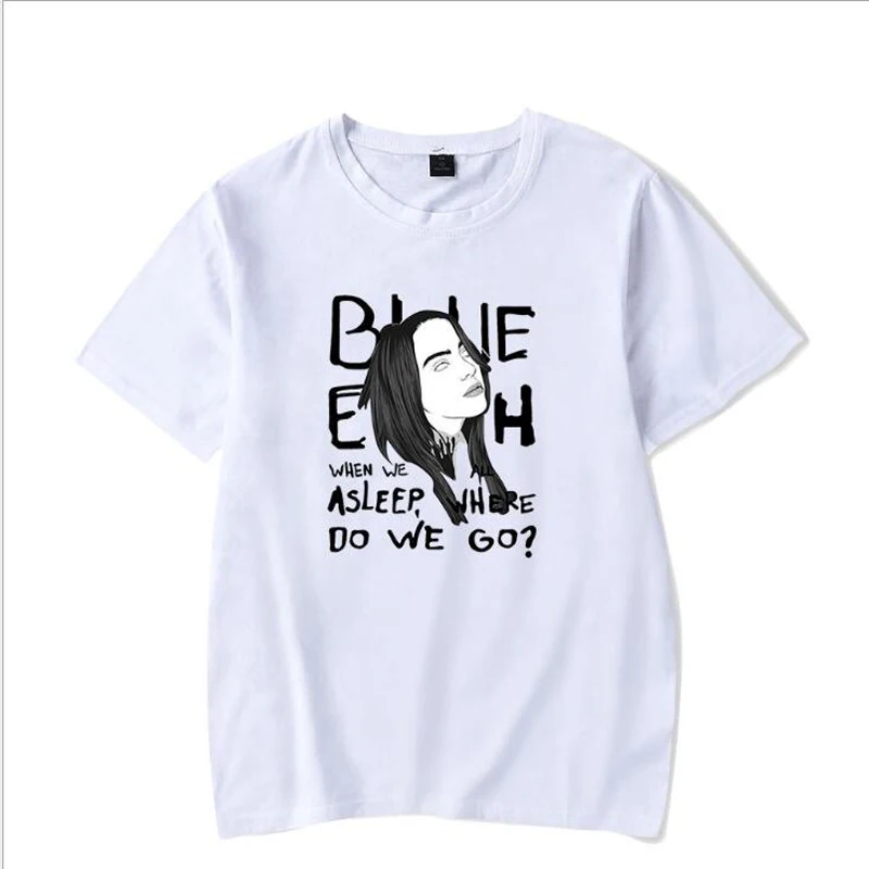 Уличная футболка в стиле хип-хоп Billie Eilish Harajuku, Повседневная футболка с круглым вырезом и короткими рукавами для мужчин и женщин, крутая футболка с графическим рисунком в стиле хипстер