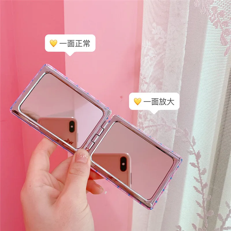 SW 1 шт. милый кролик медведь портативное зеркало для макияжа круглое