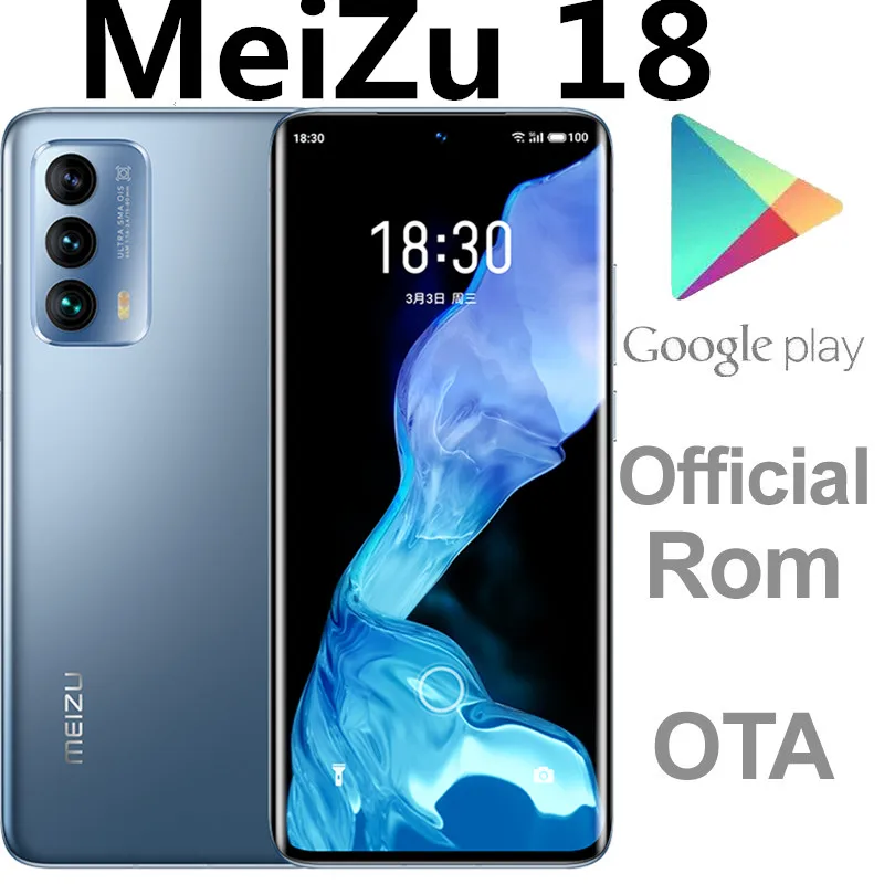 Быстрая доставка DHL Meizu 18 5G смарт телефон Snapdragon 888 64.0MP Экран отпечатков пальцев 6 2