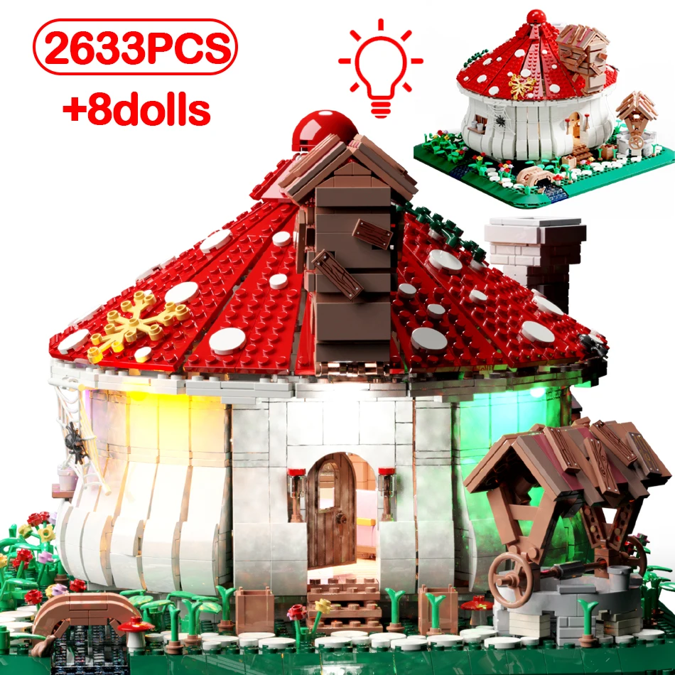 

Конструктор «грибы» со светодиодной подсветкой, 2633 шт.