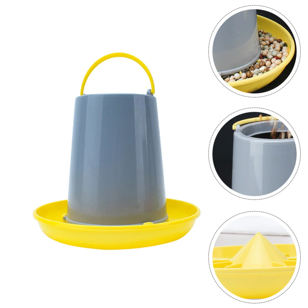 

1Pc Pigeon Feeder Household Poultry Feeder Pet Feeding Basin (Random Color)