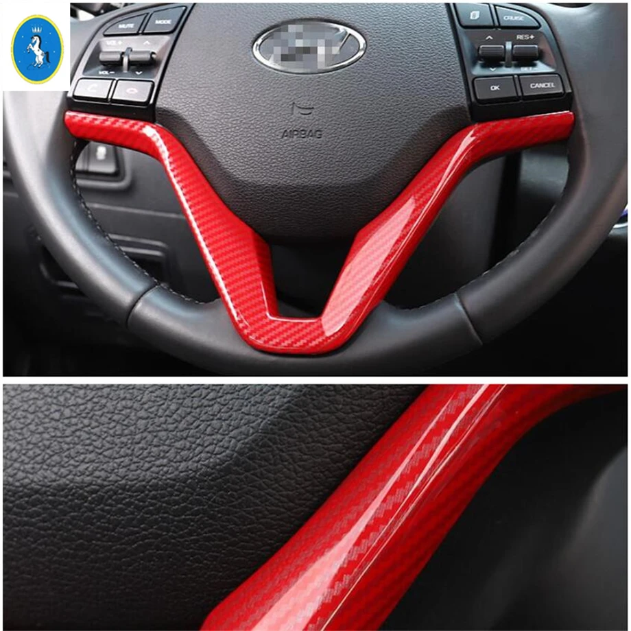 Yimaautotrims авто аксессуары рулевого колеса автомобиля "V" форма рамка накладка 1 шт. подходит для hyundai Tucson