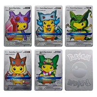 2021 takara tomy pokemon cards metal v gx pikachu charizard golden vmax tag card kids game collection cards christmas gift