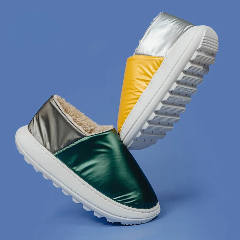 

Тапки унисекс с хлопковой подкладкой, на толстой подошве, Нескользящие, зимние