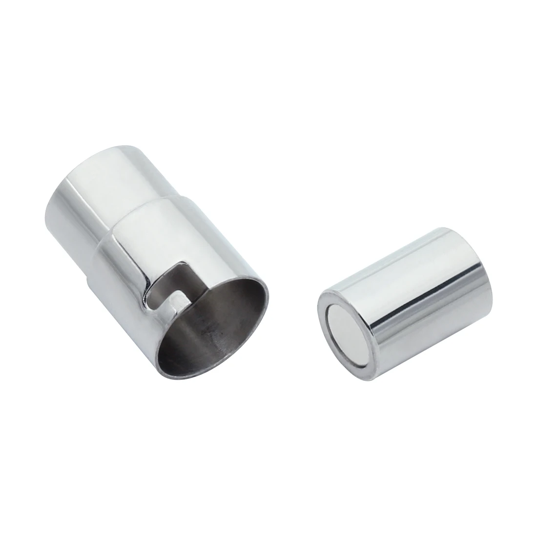 

Ciseng 2Sets/lot 2/3/4/5/6/7/8/10mm Stainless Steel Magnetic Clasps with Safe Locket Jewelry Round Leather Cord Clasps