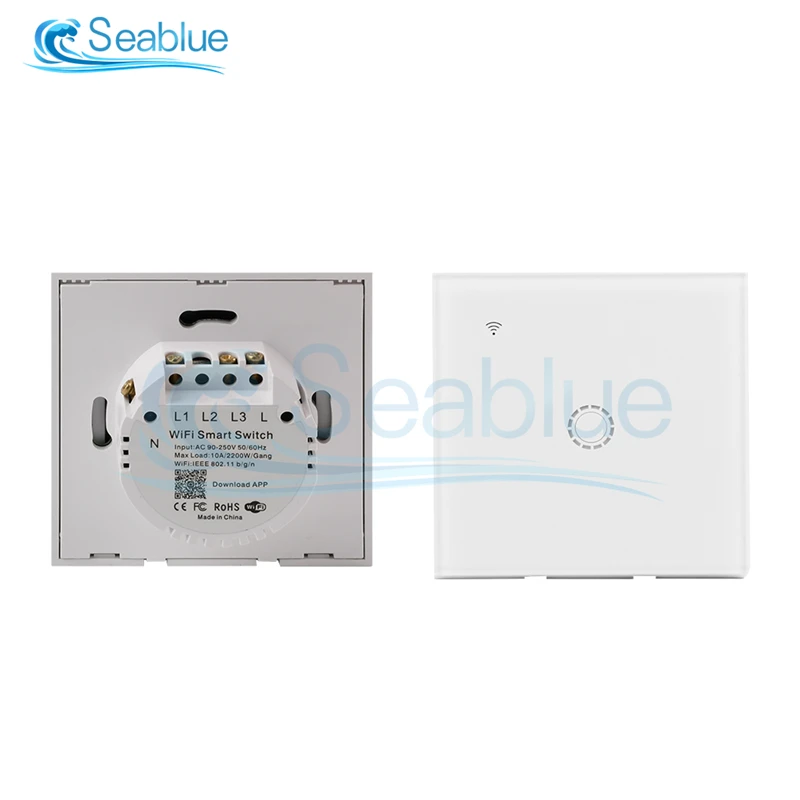 AC 100 240V 1 2 3 Way стеклянный сенсорный смарт датчик переключатель настенный