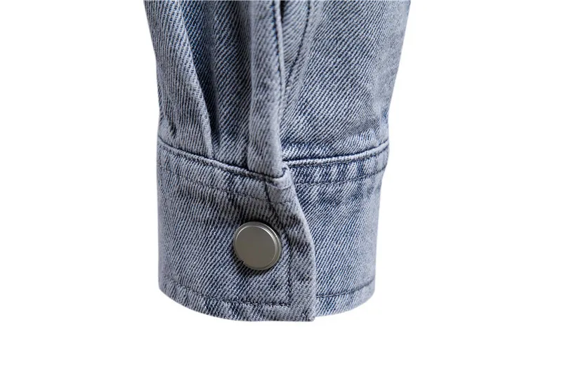 

100% Cotton Denim Jacket Men Casual Solid Color Thick Male Spring Jeans Long Sleeve Clothes