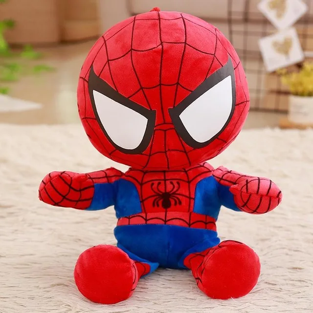 spiderman 25-50 см мягкие плюшевые игрушки супергерой Капитан Америка Железный человек Человек-паук куклы из фильма мстители для детей подарок на день рождения - Цвет: spiderman