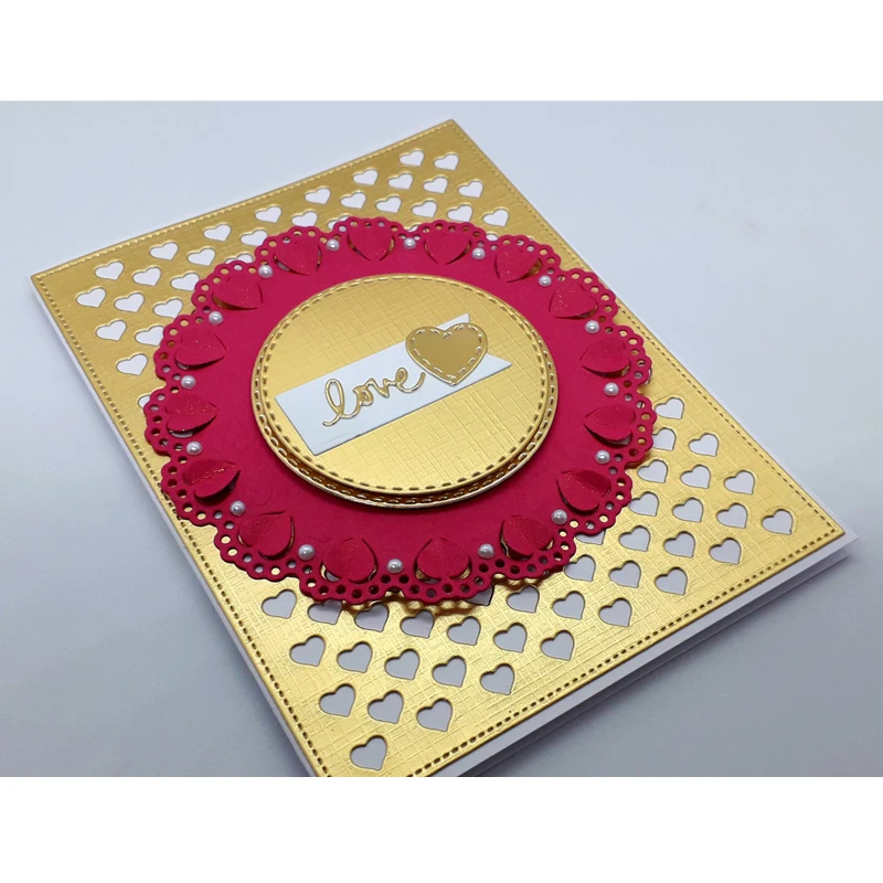 Сюрприз создания резки штампы 3D рамка сердца скрапбук металлический трафарет