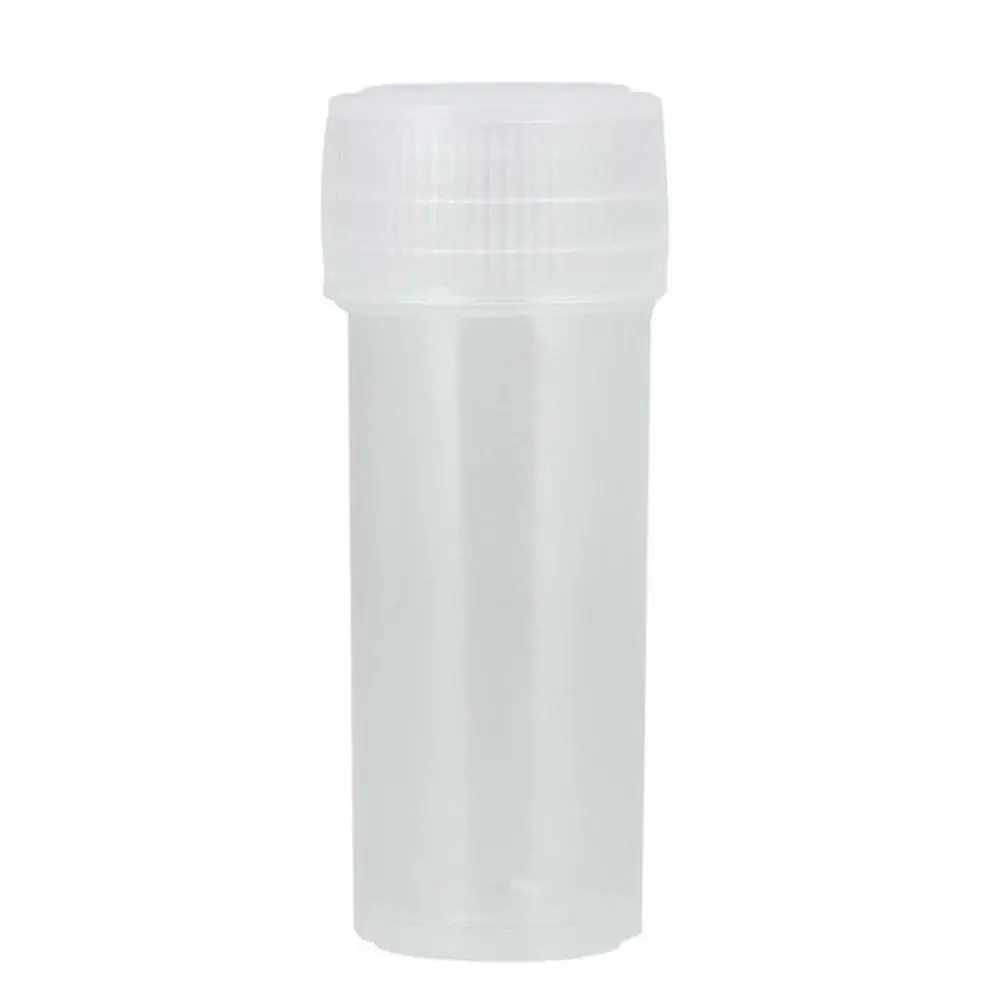 

1 Pc 5ml Plastic Sample Bottle Test Tube Mini Bottles Containers Vials Translucent 14x40mm Storage M2U6