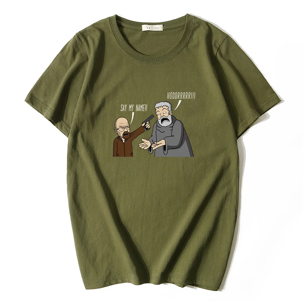 Крутая забавная Мужская футболка из 100% хлопка с принтом и коротким рукавом топы