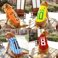 plus size dog clothes golden retriever satsuma border dog spring and summer mesh vest football jersey basketball pet clothes