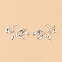 50pcslot tibetan silver branch leaf chandelier connector charms for necklace jewelry making accessories