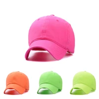 cozok unisex cotton baseball cap korean fluorescent green pink color spring autumn sport hat sun caps hip hop hats wholesale