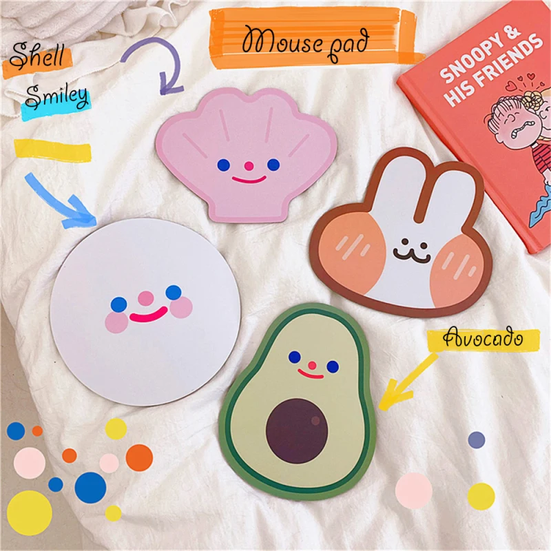 1pcs Cartoon Pattern Mouse Pad Round Mousepad Office Mice Rubber Home Computer Anti-slip Table Mat Study Room PC | Компьютеры и офис