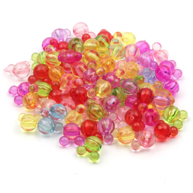 Акриловые Бусины 50 шт./лот разноцветные прозрачные бусины-разделители в форме