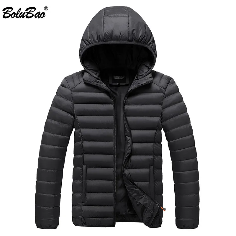 

BOLUBAO Fashion New Men Ctripe Parkas Men's Fashion Simple Thick Warm Parka Male Comfortable Casual Hooded Parka Coat