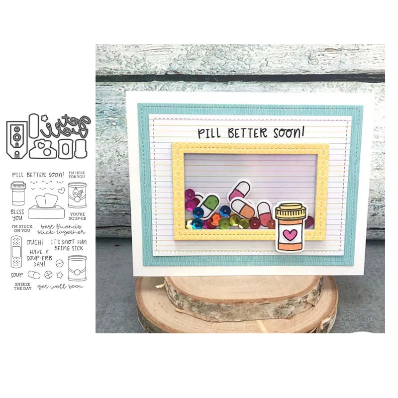 Металлические режущие штампы и прозрачные трафареты для скрапбукинга DIY