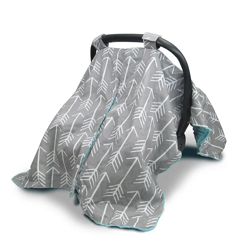 Многофункциональный чехол для детского автокресла с навесом в горошек Minky мягкое