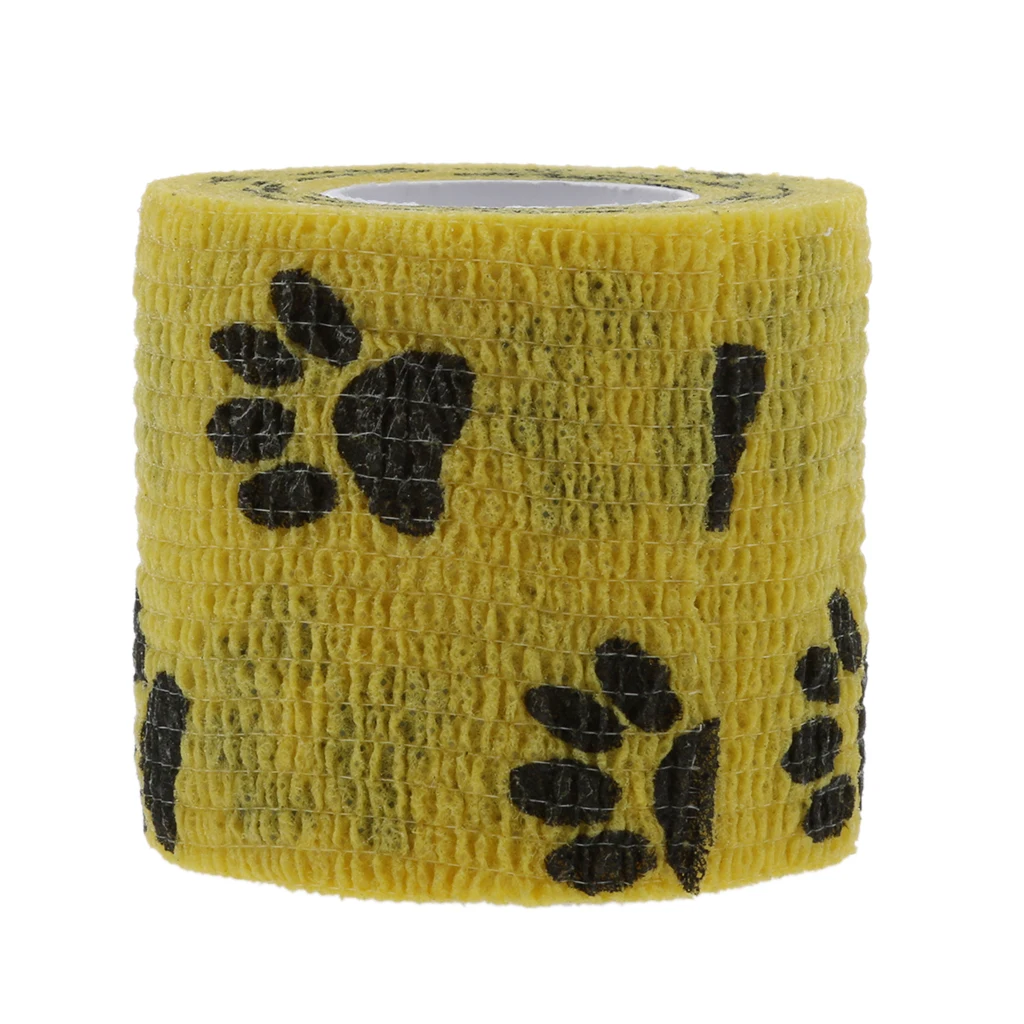 

5 Rolls Pet Dog Cat Horse Vet Wound Cohesive Bandage Self Adherent Wrap Tape