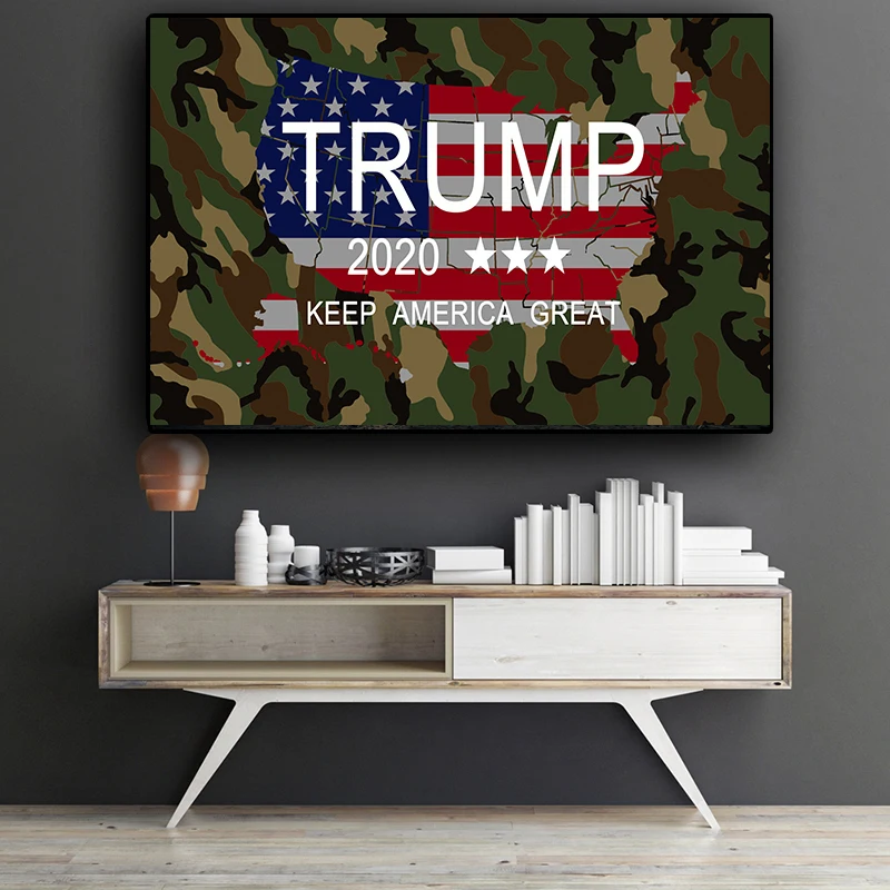 Постер с американским Президентом Трампом Картина на холсте настенный