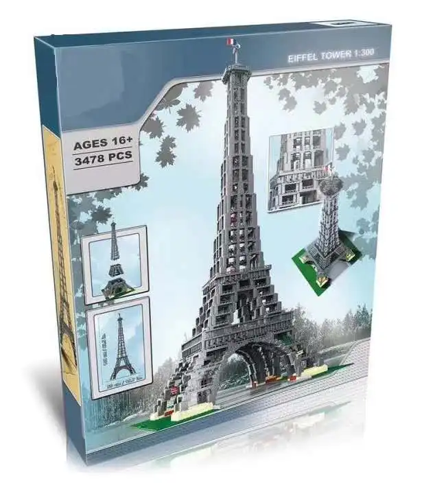 

17002 City Street 3478pcs The Eiffel Tower Model Building Assembling Brick Toys Compatible 10181 birthday gifts toy gifts