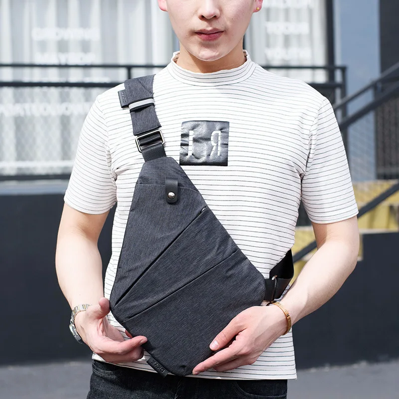 

Shoulder Bags for Men Thinlight Body Pocket Men's Crossbody bag Multi-pocket Pouch Anti Theft Security Male Holster Bag