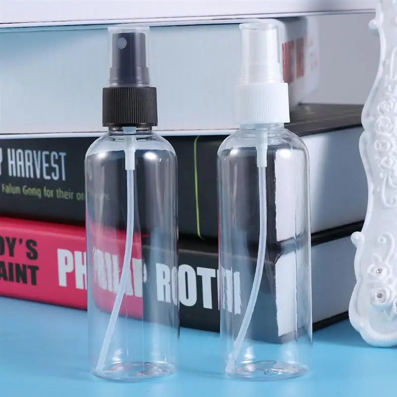 

10pcs 100ml Clear Empty Plastic Spray Bottles Travel Atomizer Portable Refillable Cosmetic Containers For Home Bathroom