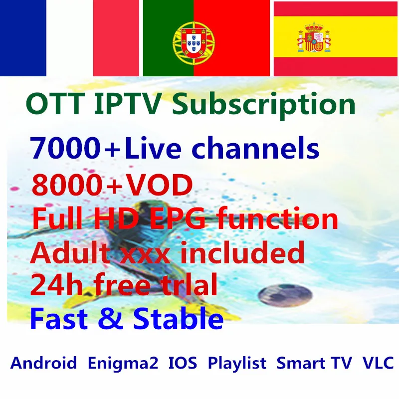 Европа IPTV панель управления с códigos contiene 7000+ Live 8000+ VOD para el revendedor de IPTV Frances IPTV espauna Portugal
