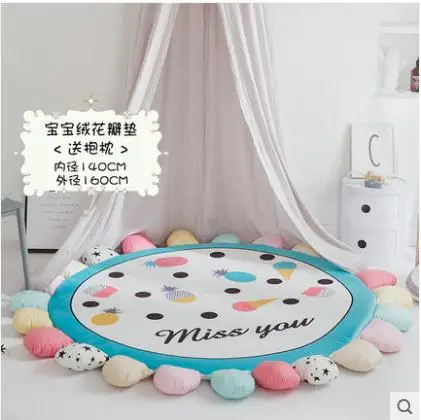 145cm Cotton Reversible Carpet,Pope Woven Carpet Woven Solid Color Round Rug Cushion Circular living Room Bedroom Rug - Цвет: Армейский зеленый