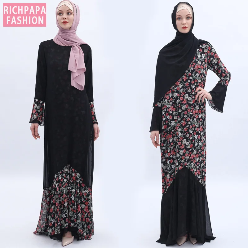 Женское Макси Платье арабское абайя Дубай мусульманское платье кафтан эльбиз