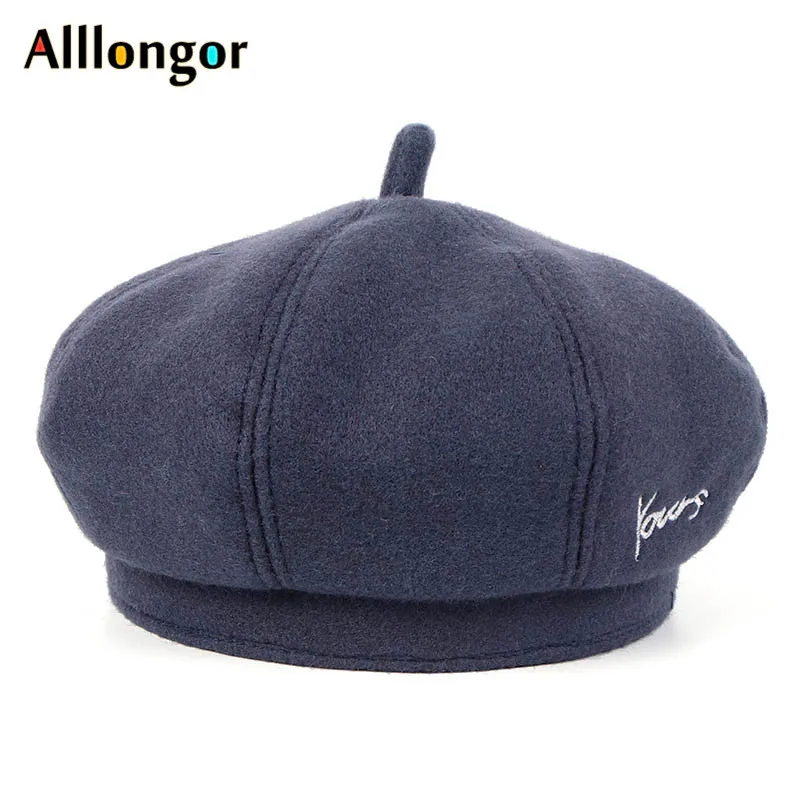 Новинка Осень-зима 2020 женский берет с вышитыми буквами французская шапка женская
