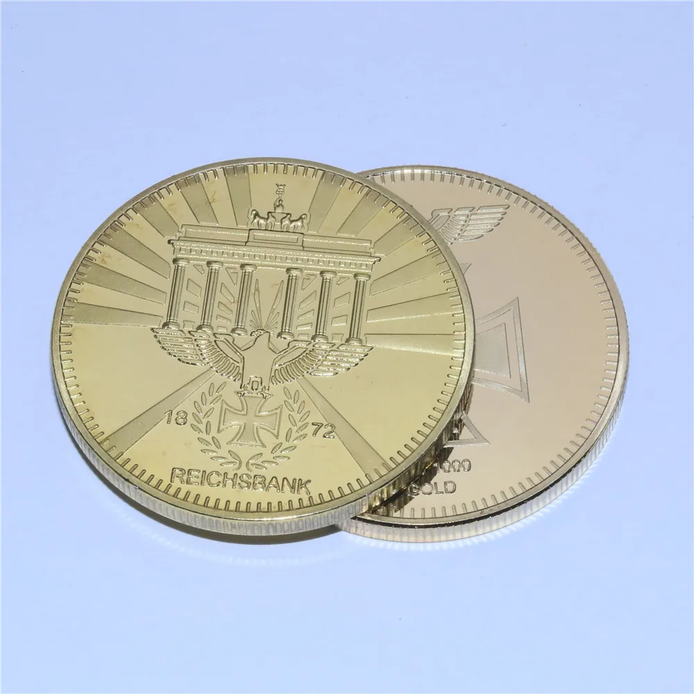 

Free Shipping 5pcs/lot,1872,German Reichsbank Directorium Gold Plated Coin