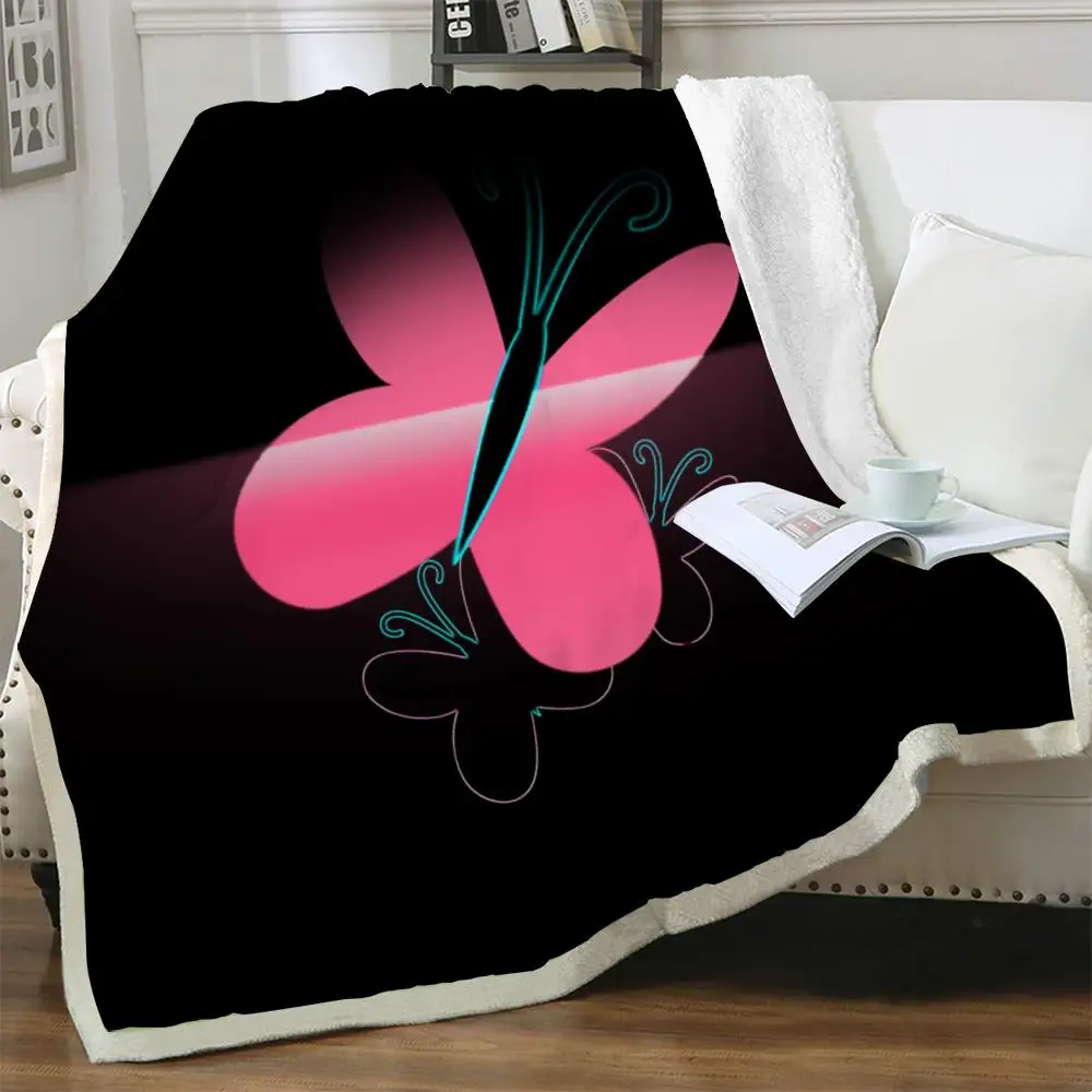 

NKNK одеяло с бабочками для кроватей, романтическое покрывало для кровати, шерпа, одеяло, Новый Винтажный узор