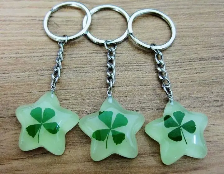 12 шт vogue star four leaf clover светящийся дизайн брелок|Брелоки| |