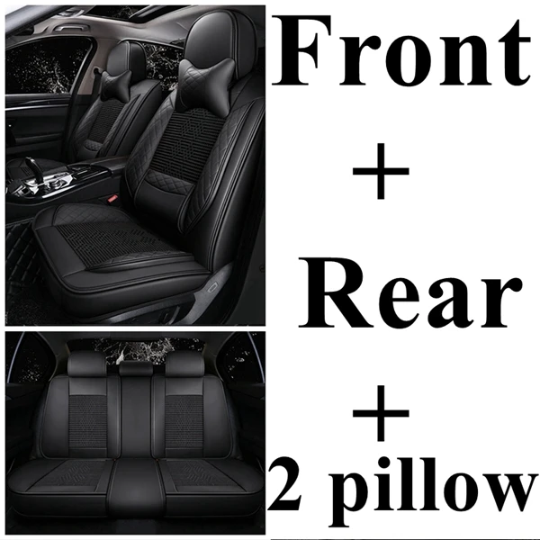 ice silk black 2 Переднее и заднее сиденье для Toyota Corolla Yaris Pruis Hilux FJ Cruiser LC Prado Vios Auris Matrix Venza Zelas автомобильные аксессуары - Название цвета: ice silk black 2