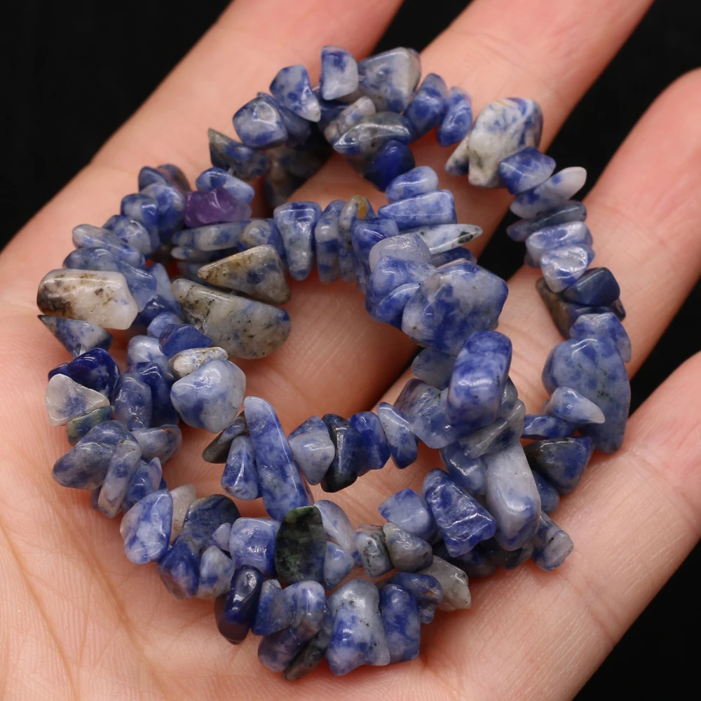 

Natural Semi-precious Stone Unshaped Blue Stone 5-8mmFor DIY Necklace Earrings Accessories Gift Length 40cm