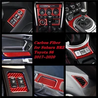 red carbon fiber for lhdrhd subaru brz toyota 86 17 19 gears shift panel decorative trim stickers cars car styling accessories
