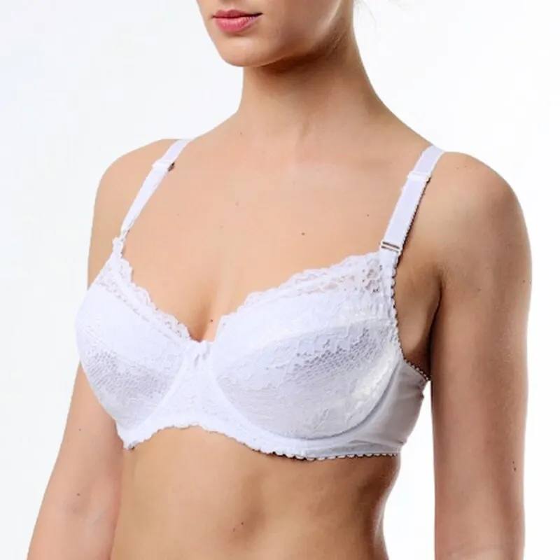 Бюстгальтер с формованной чашкой белый бежевый кружевной ARDI R2711-01 | Женская