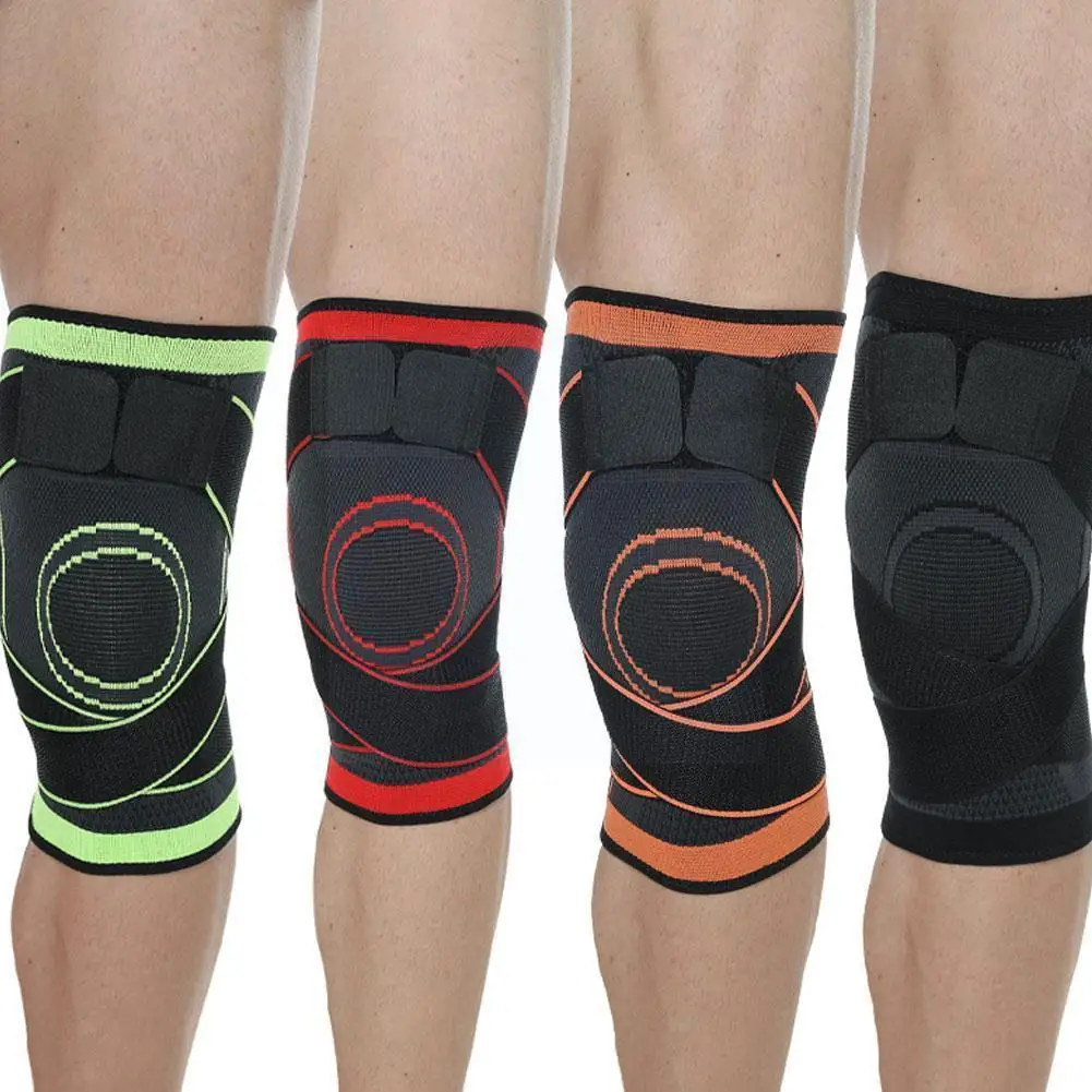 

Outdoor Sports Knitted Knee Pads Mountaineering Cycling Sports Knee Nylon Running Strap Pads Compression Basketball B0p9