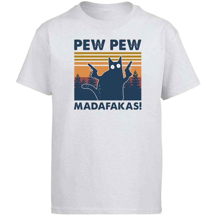 Забавная футболка Pew Madafakas новинка 2020 Винтажная с коротким рукавом летние топы