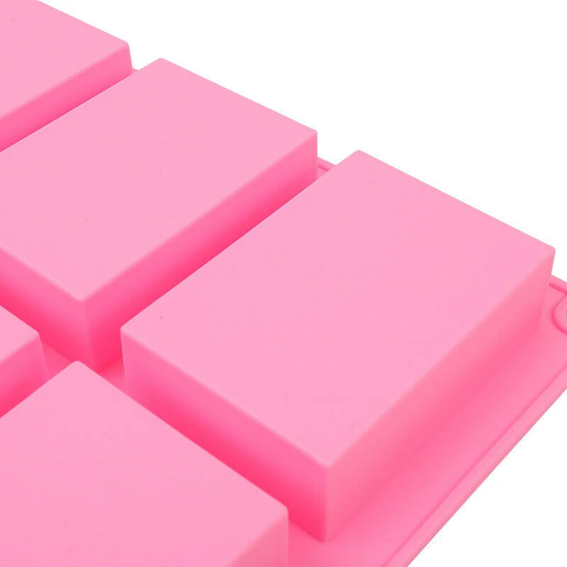

New Silicone Soap Mould 6 Cavity Rectangle Bake Tray Portable For Homemade Diy Mold Moldes De Silicona
