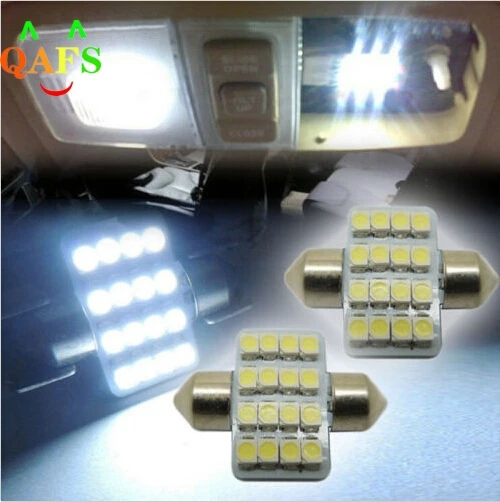 2 предмета 16 SMD светодиодный 3528 31 мм автомобиль теплый белый внутренний купол с