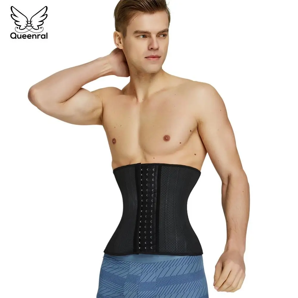 Латексный тренировочный корсет для талии Мужская корректирующая одежда живота