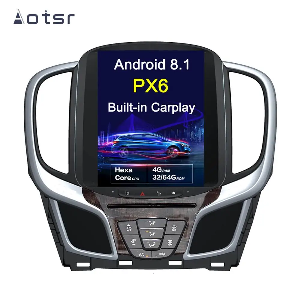 Android 8.1PX6 4 Гб Tesla вертикальный ips экран Автомобильный gps навигатор для Buick Лакросс