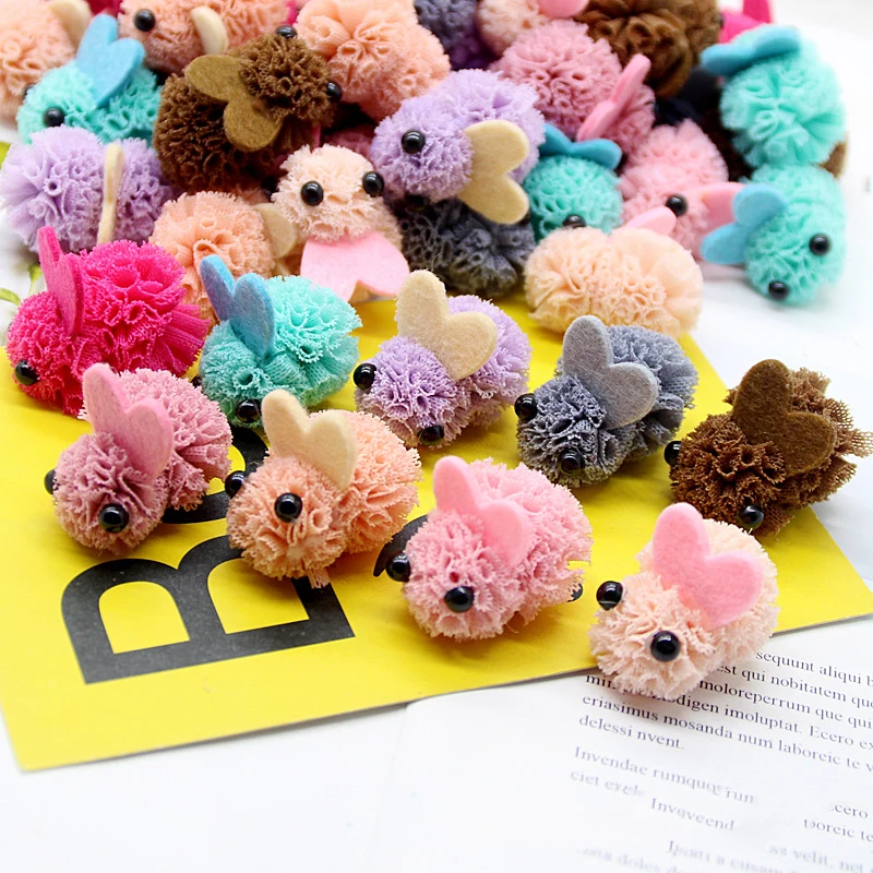 9 шт./партия 2x3 5 см сетчатая ткань с милыми аппликациями кролика для одежды