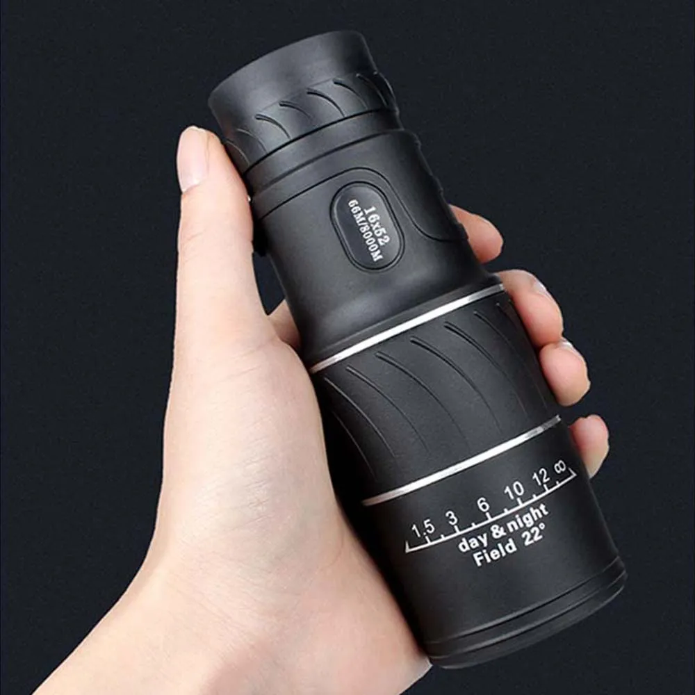 Портативный 16X52 высокого уровня Jumelles Tlescope Monoculaire 66/8000 м En Plastique Extrieur Noir Sports De Plein Air