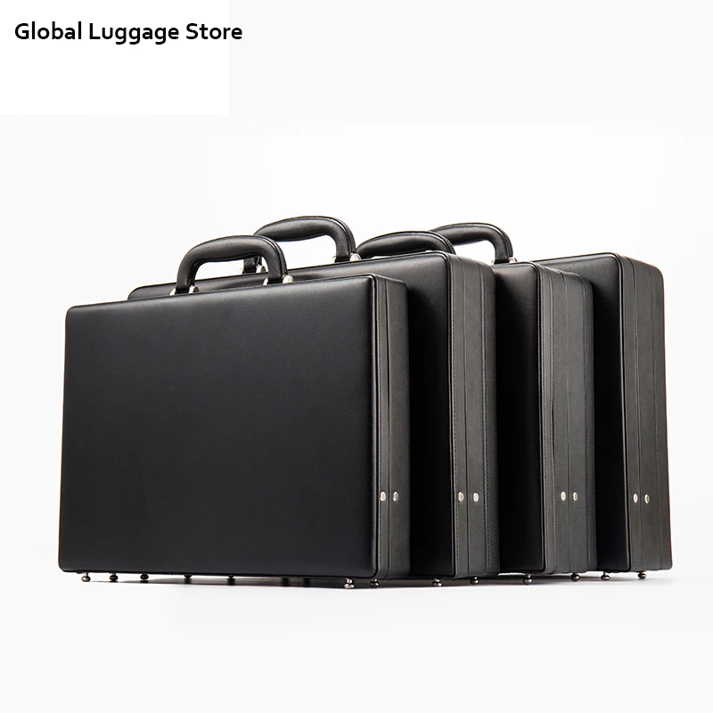 Деловая мужская кожаная сумка мессенджер черный компьютерный бокс для 14 18