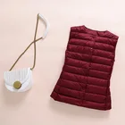 Жилет женский, без рукавов, зимний, теплый пуховик 2021 3XL, ульсветильник, на белом утином пуху, размера плюс