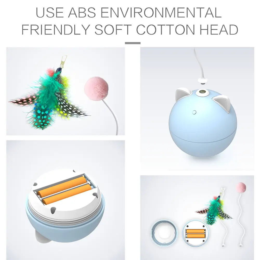 

New Cat Interactive Ball Automatic Pet Toy With Silent Motor Automatic Rolling Ball For Cats Colorful Light Cat Toy Pet Supplies